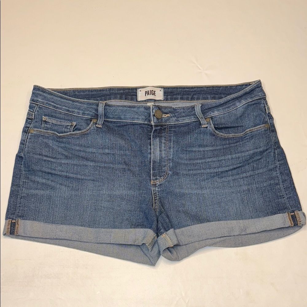 PAIGE Blue Jean Shorts